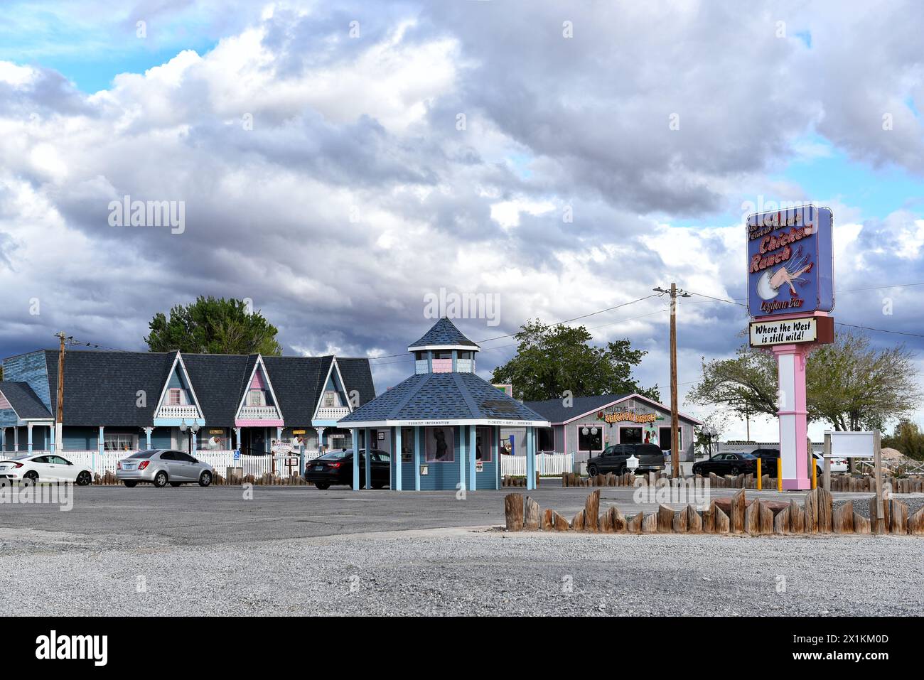 PAHRUMP, NEVADA - 14 APR 2024: The Chicken Ranch is a legal, licensed brothel located about 60 miles west of Las Vegas Stock Photo
