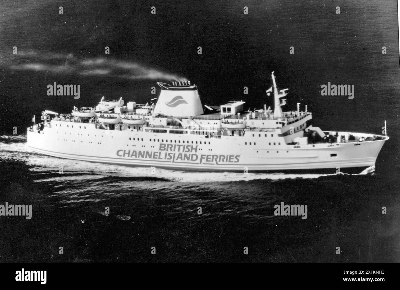 British channel island ferries Black and White Stock Photos & Images ...