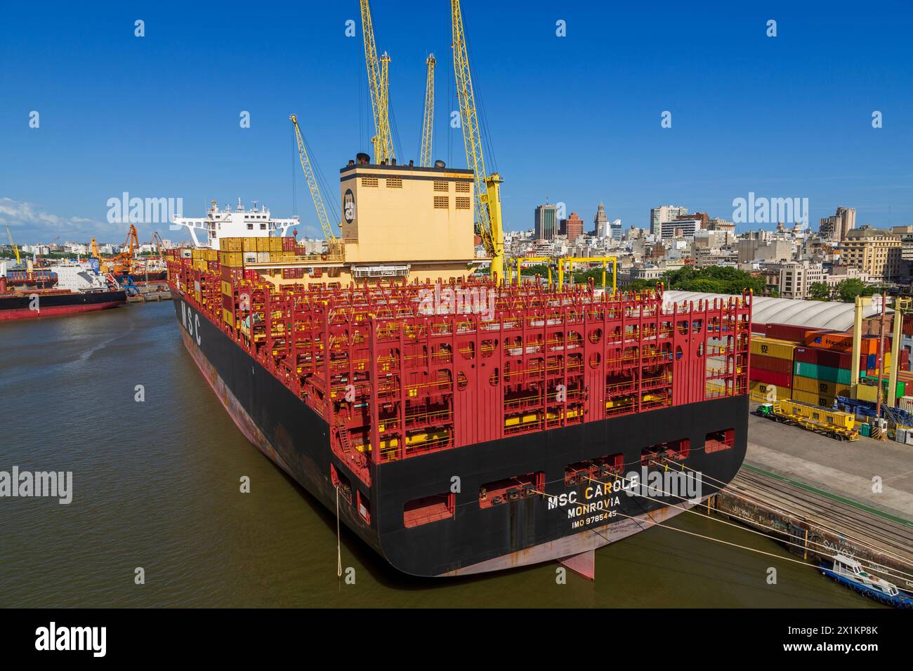Container ship MSC Carole Port - Container Ship Msc Carole Port Of Montevideo Uruguay South America 2X1KP8K