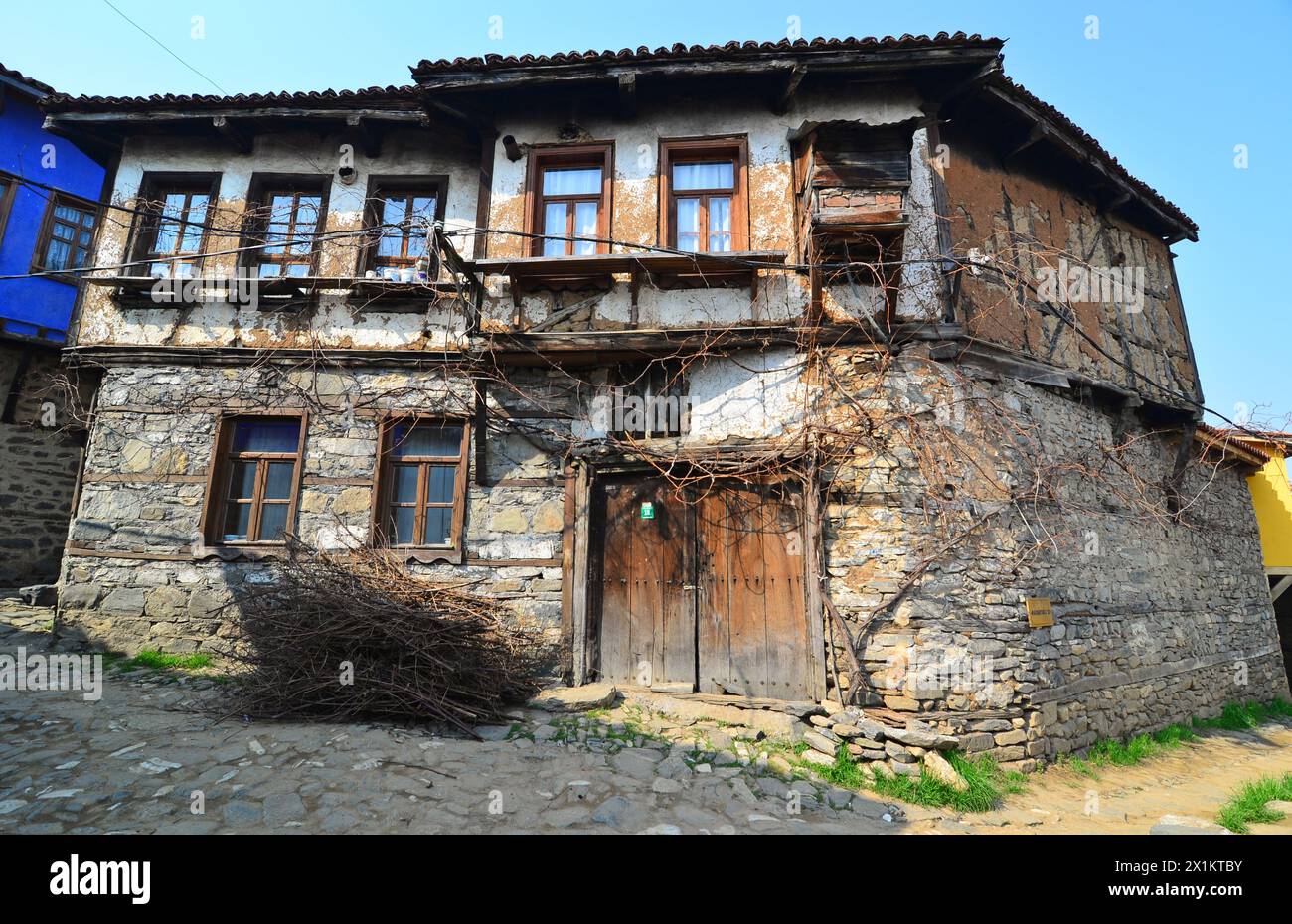Located in Bursa, Turkey, Cumalikizik Village is a tourism village with 600-year-old Ottoman houses. Stock Photo