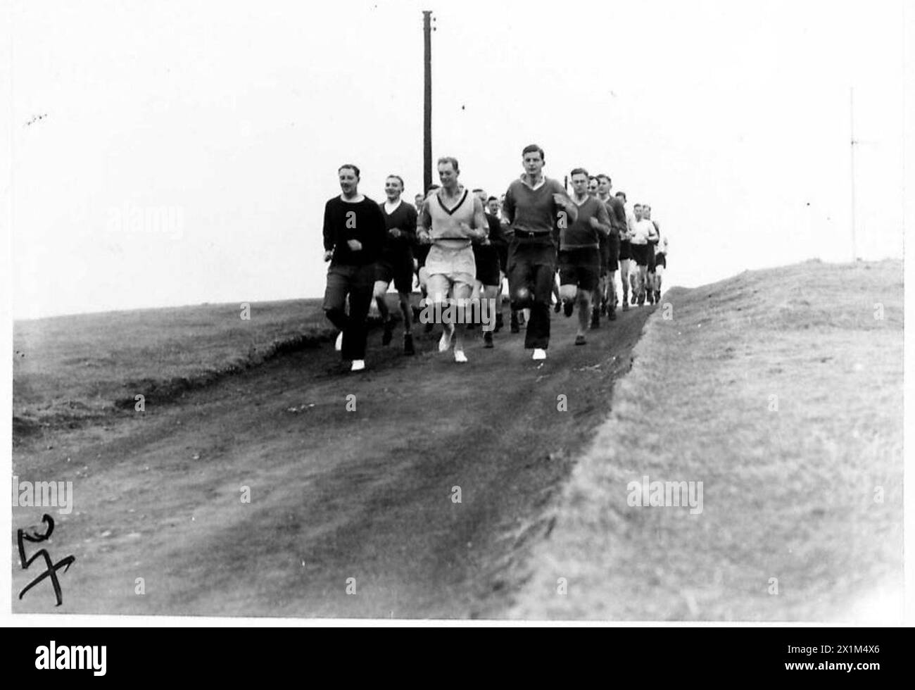 BRITISH FORCES IN NORTHERN IRELAND - Men of a battalion of the North Irish Horse undergoing physical training at Ramore Head, Portrush, British Army Stock Photo