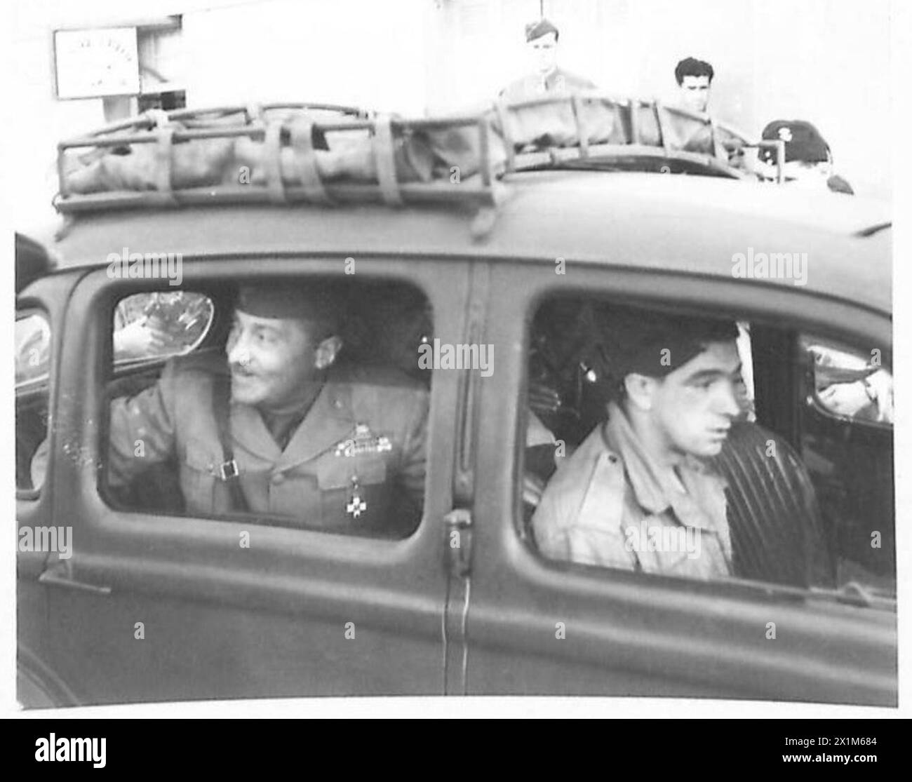Italian General Aponte, captured by British Army forces, takes a last ...