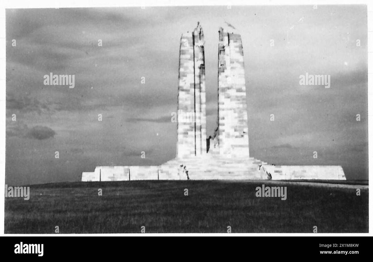 The Canadian War Memorial at Vimy Ridge is shown in a series of ...