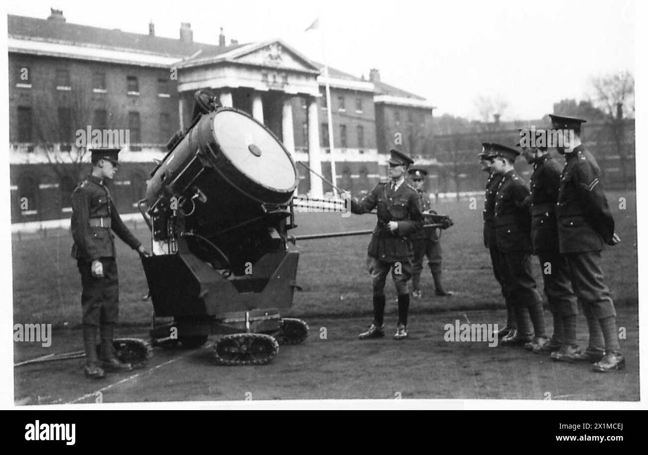 R.E.T.A. AT CHATHAM Searchlight training at the Duke of York's