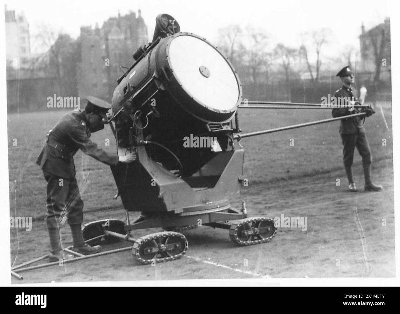 R.E.T.A. AT CHATHAM Searchlight training at the Duke of York's