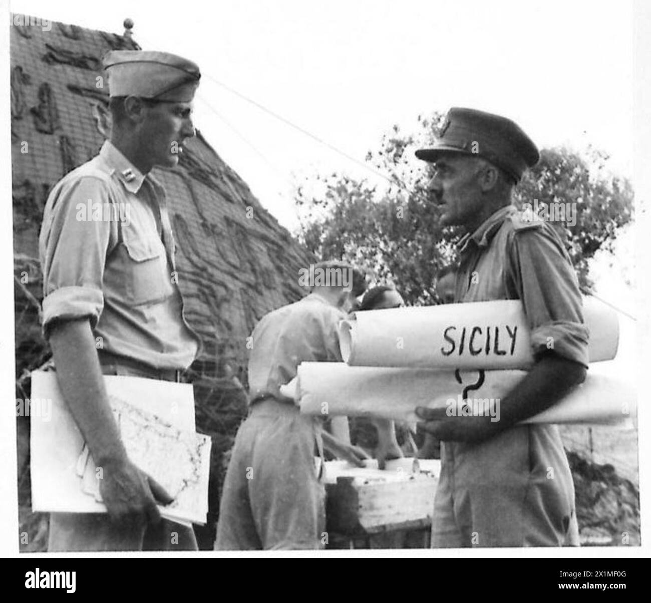 Captain J.R. Kirke of the U.S. Army converses with Colonel R.P. Wheeler ...