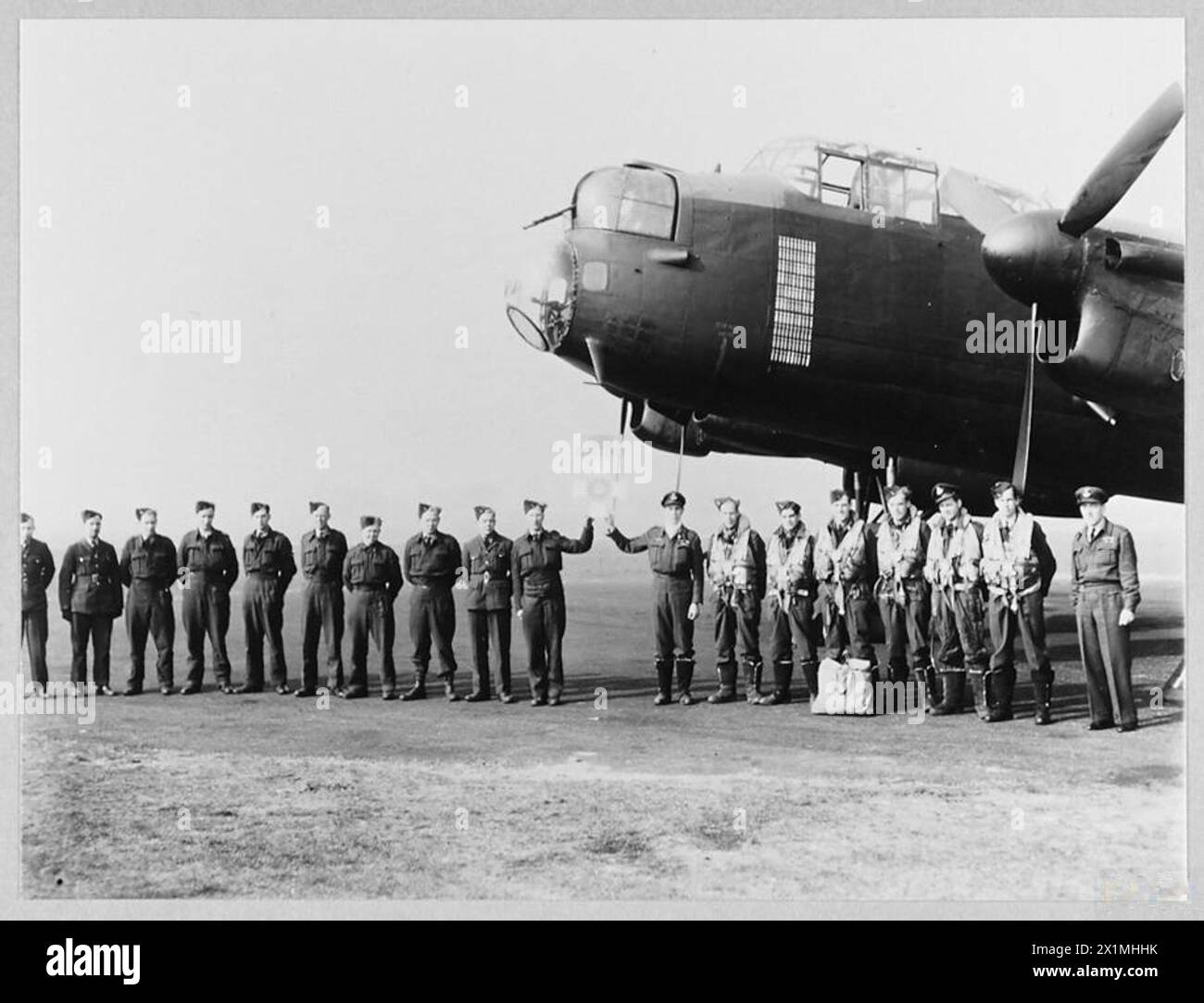 A LANCASTER CREDITED WITH 100 OPERATIONAL FLIGHTS. [No identification