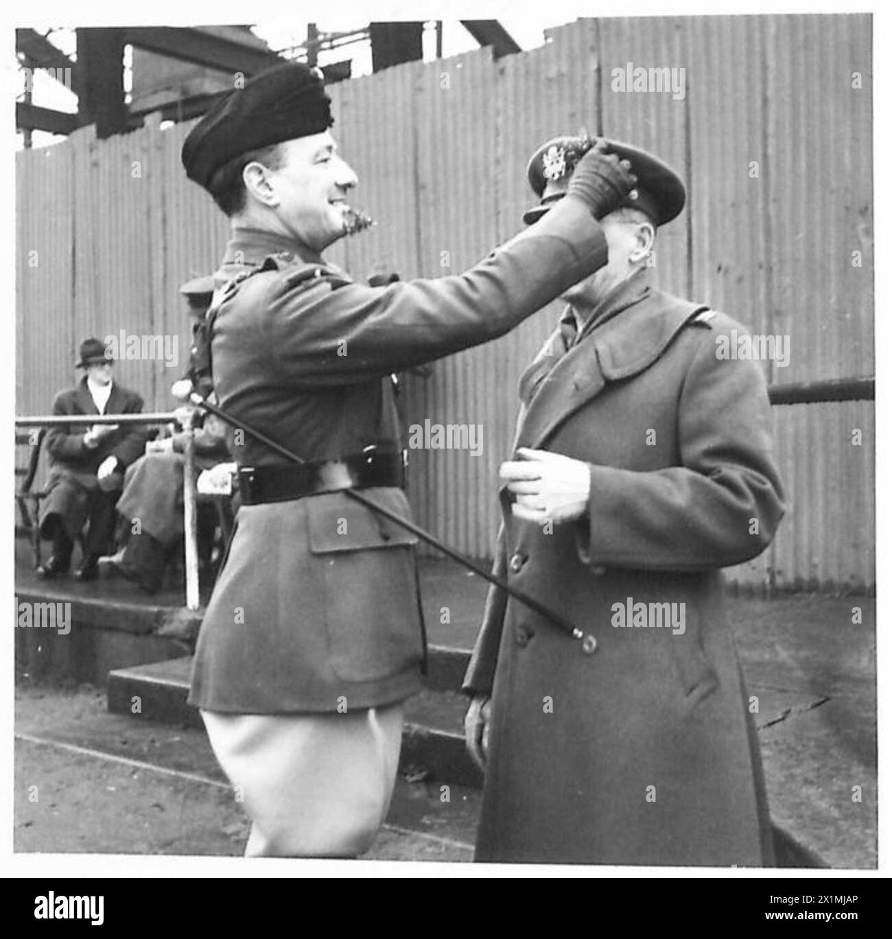 Brigadier Hansen V.C. presented shamrock to the Royal Ulster Rifles as ...