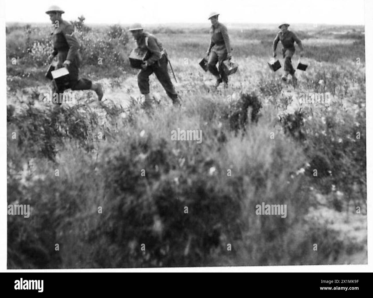 Eighth Army engineers transport tins of explosives in preparation for the attack on the Mareth Line, British Army. Stock Photo