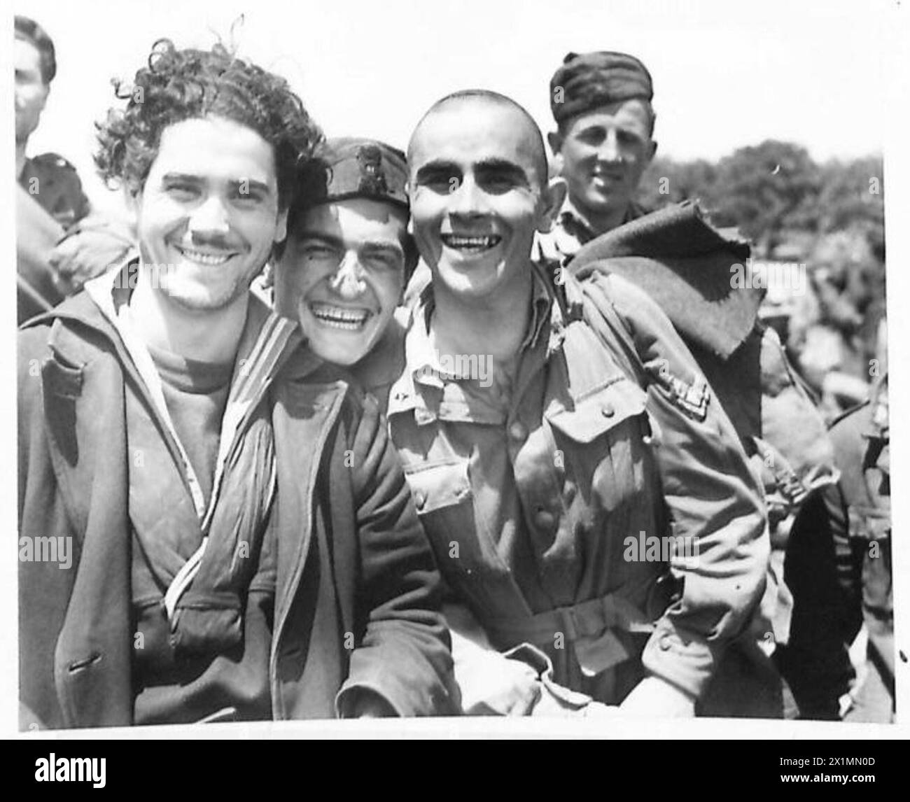 Italian prisoners are escorted on the road to Tunis under British Army ...