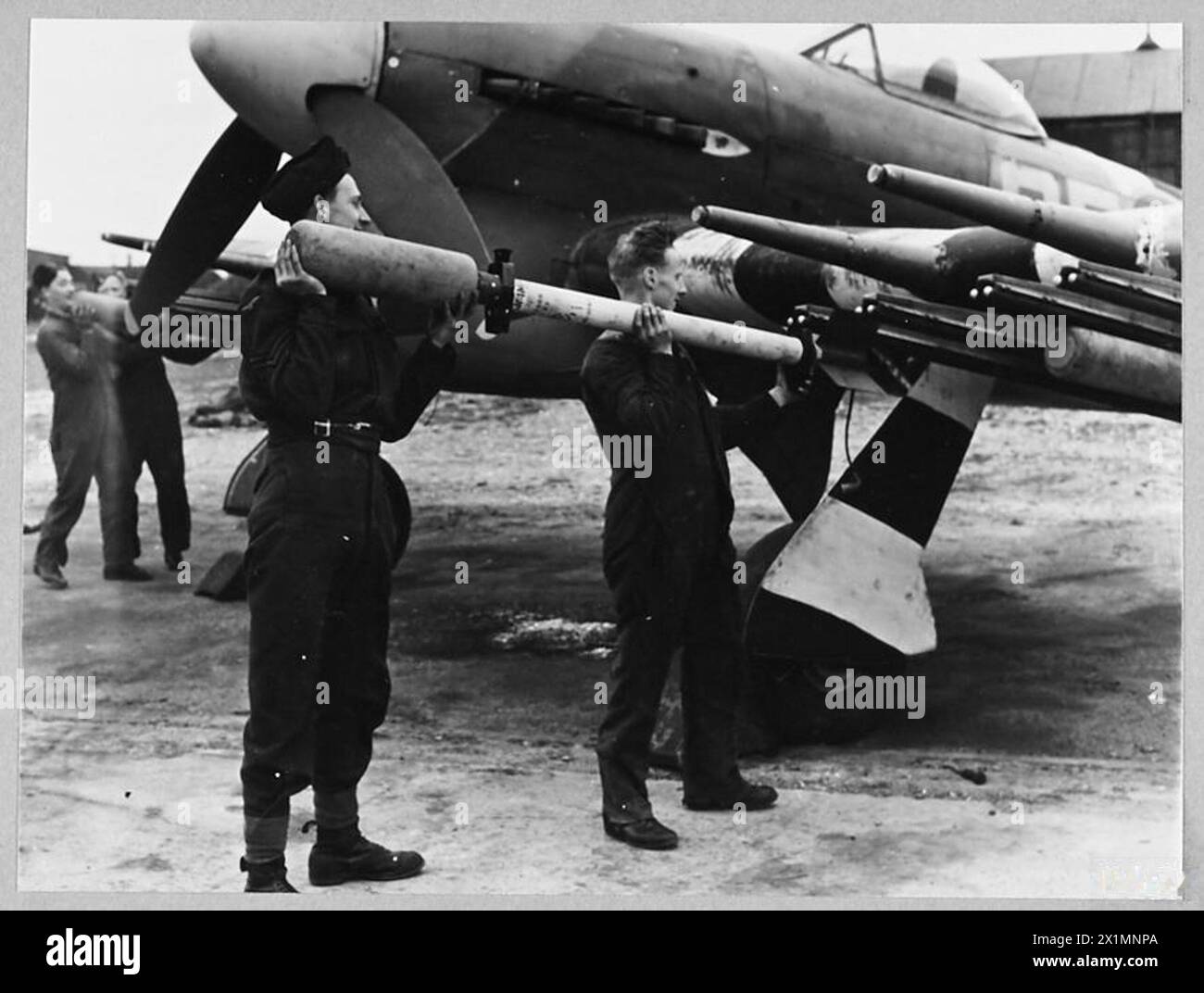 Concrete-headed practice rockets used for training Typhoon aircraft in ...