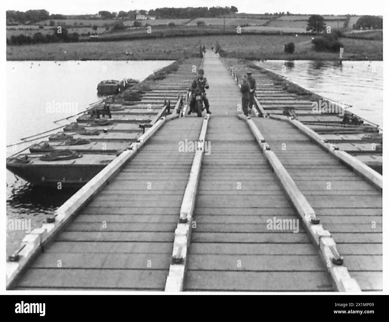 LARGE BRIDGE CONSTRUCTED BY R.E.s - View across the bridge from the ...