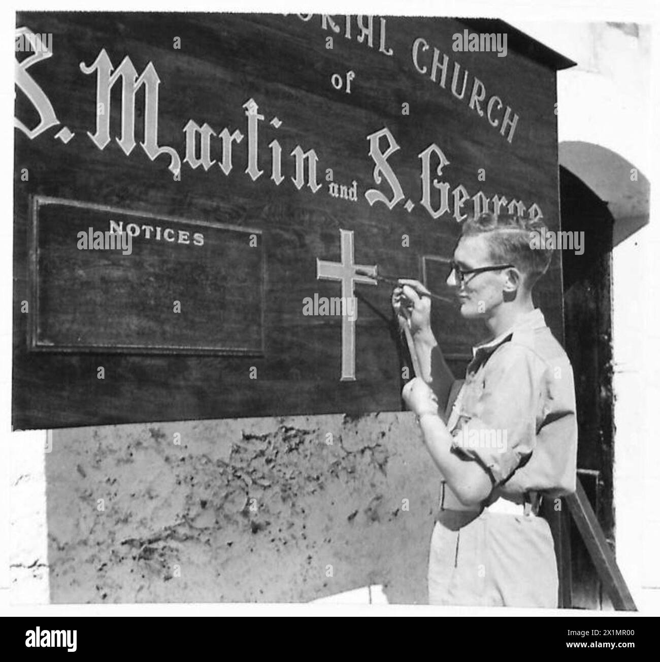 ITALY : DEDICATION OF CHURCH TO SALERNO DEAD - Cpl. Attenbrooke of 341