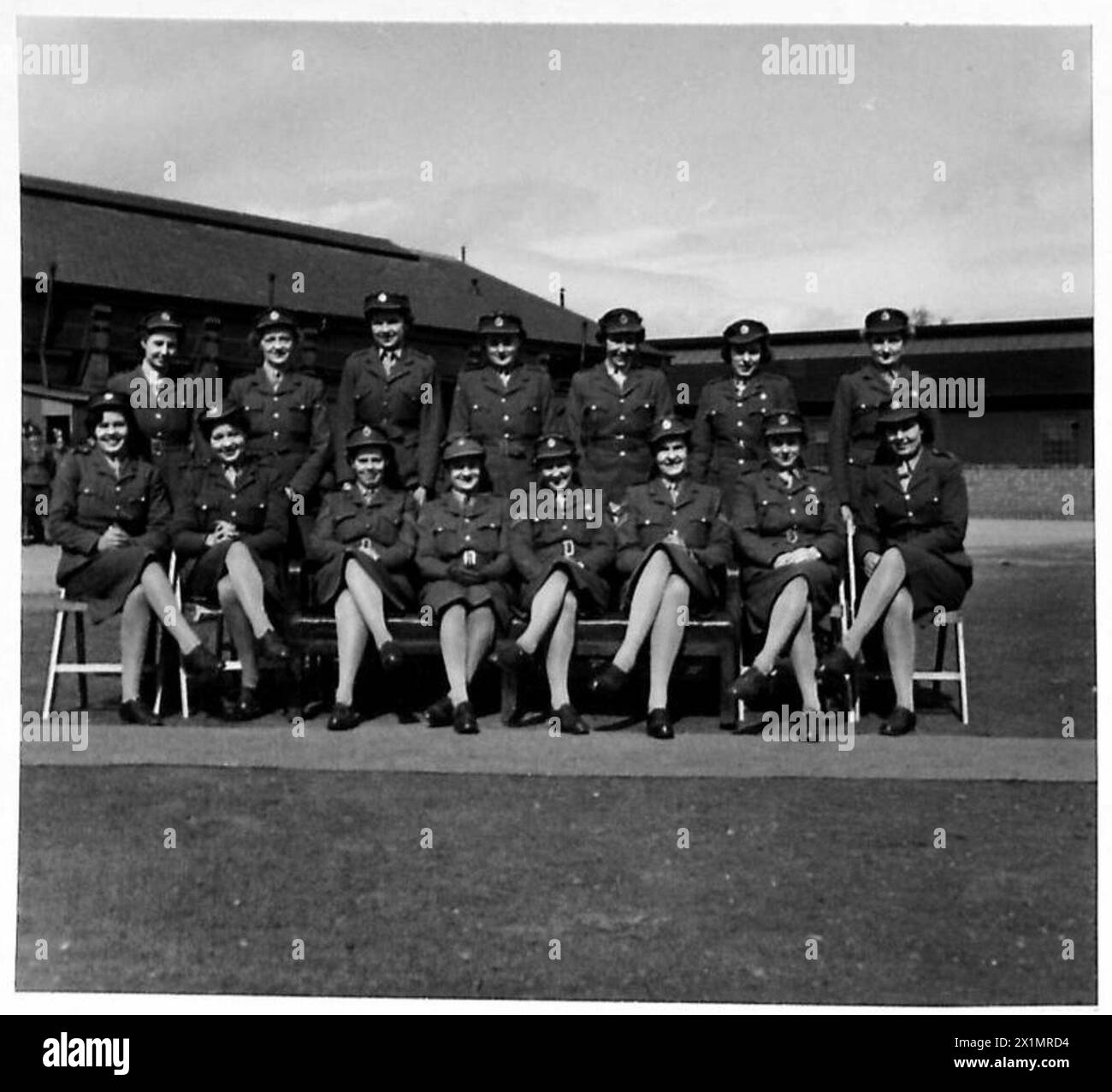 GROUP PHOTOGRAPHS OF RASC PERSONNEL - Group photograph of personnel concerned , British Army Stock Photo