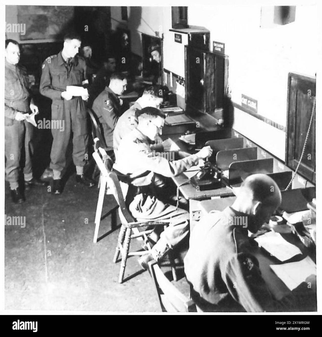 Despatch Ops Room Despatch riders deliver messages to the signals clerks in the Royal ...