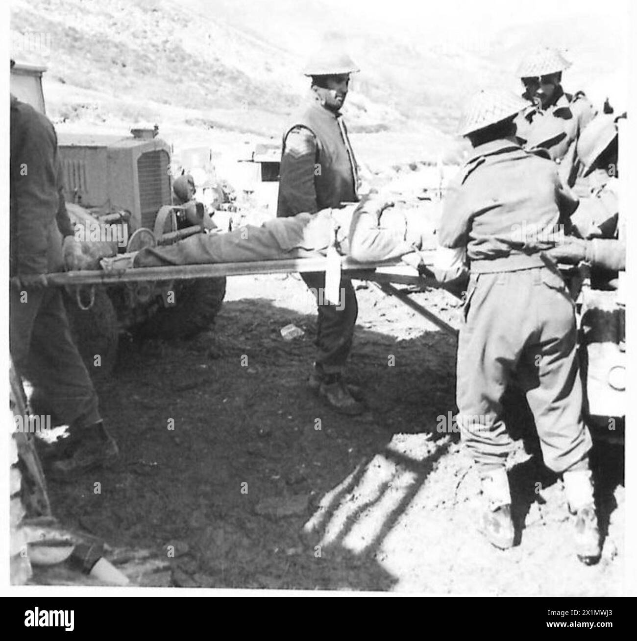 Battlefield stretcher Black and White Stock Photos & Images - Alamy