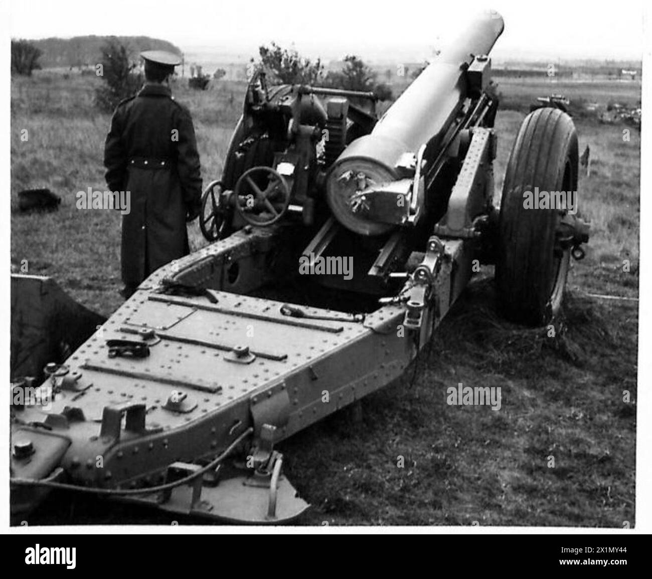 ONE PRINT to Military Advisers for reference purposes. - 8 inch Howitzer , British Army Stock Photo