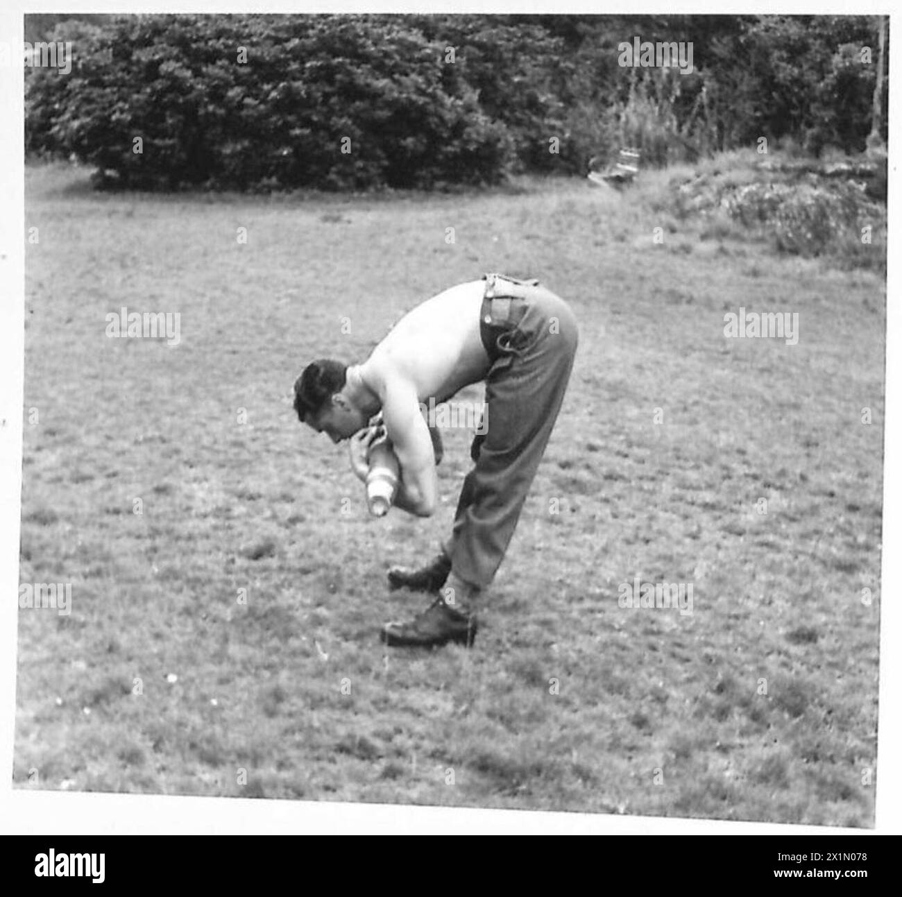 British Army personnel conduct physical training exercises designed to ...