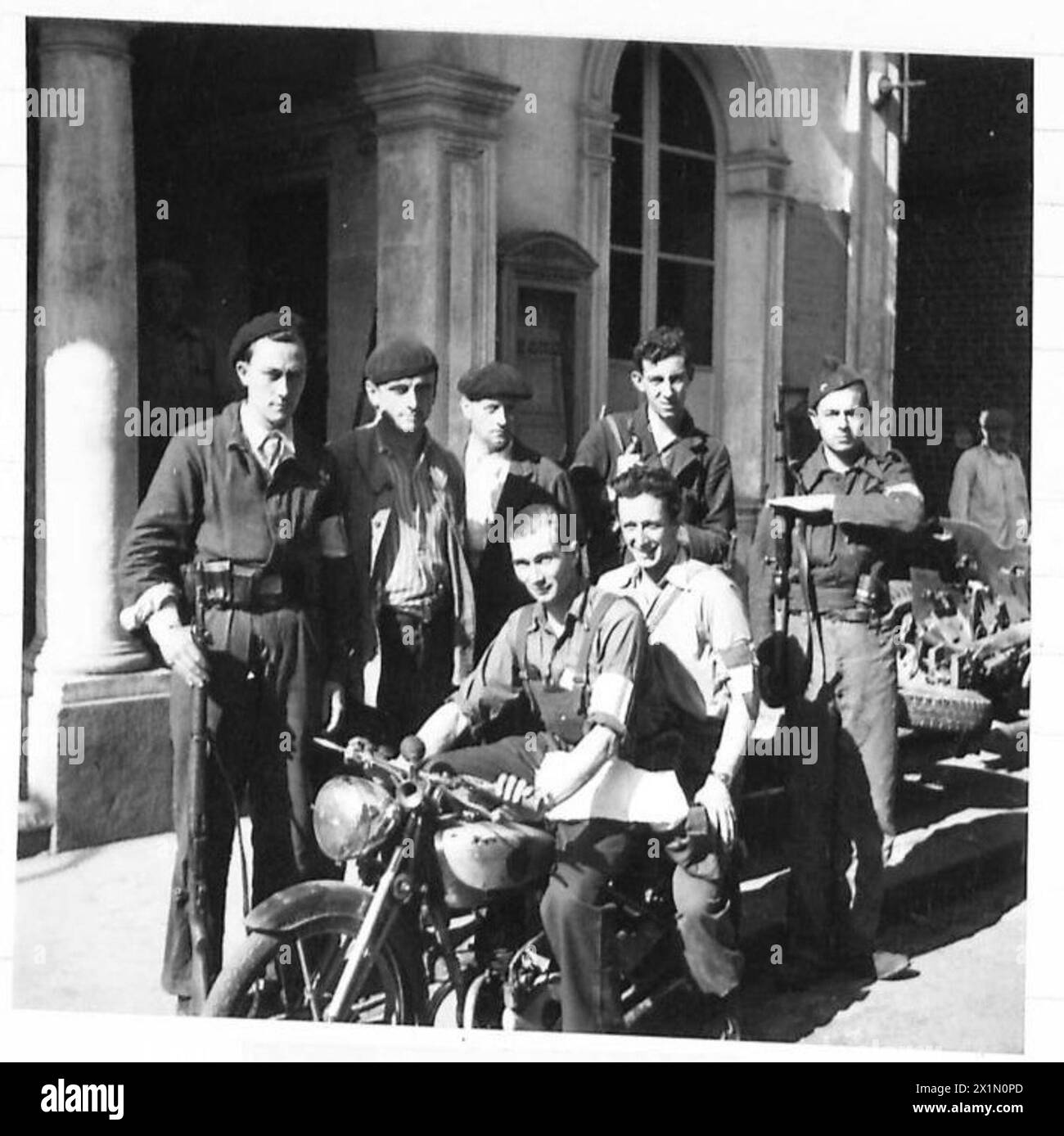 Group of motorbikes Black and White Stock Photos & Images - Alamy