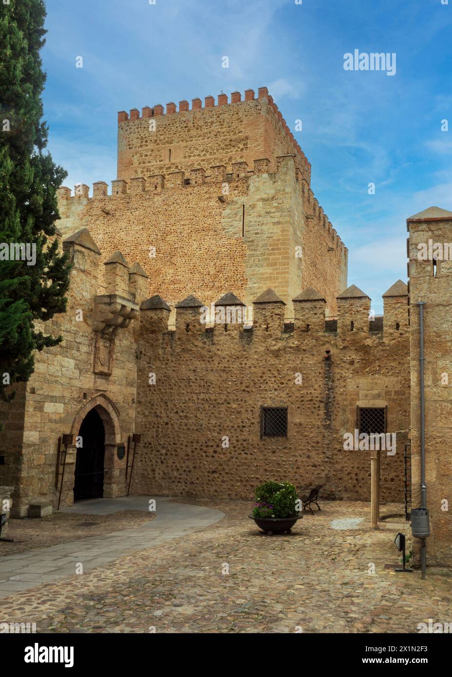 Tower of the castle of Ciudad Rodrigo, Salamanca Stock Photo