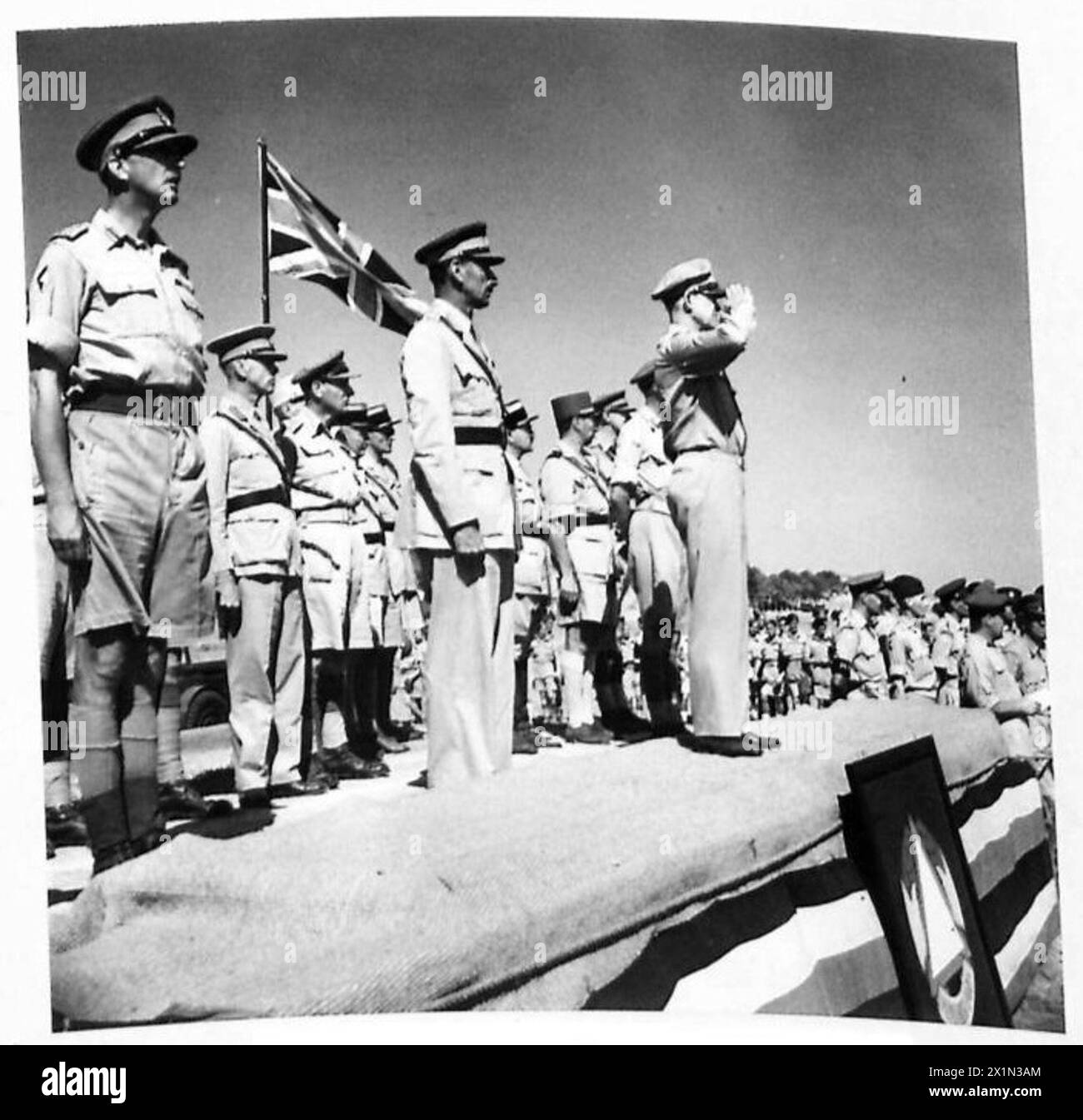 NORTH AFRICA GENERAL EISENHOWER INSPECTS BRITISH TROOPS General