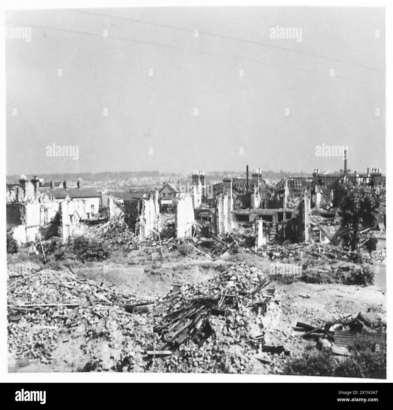 Photographs of bomb damage in Bournemouth are taken for instructional ...