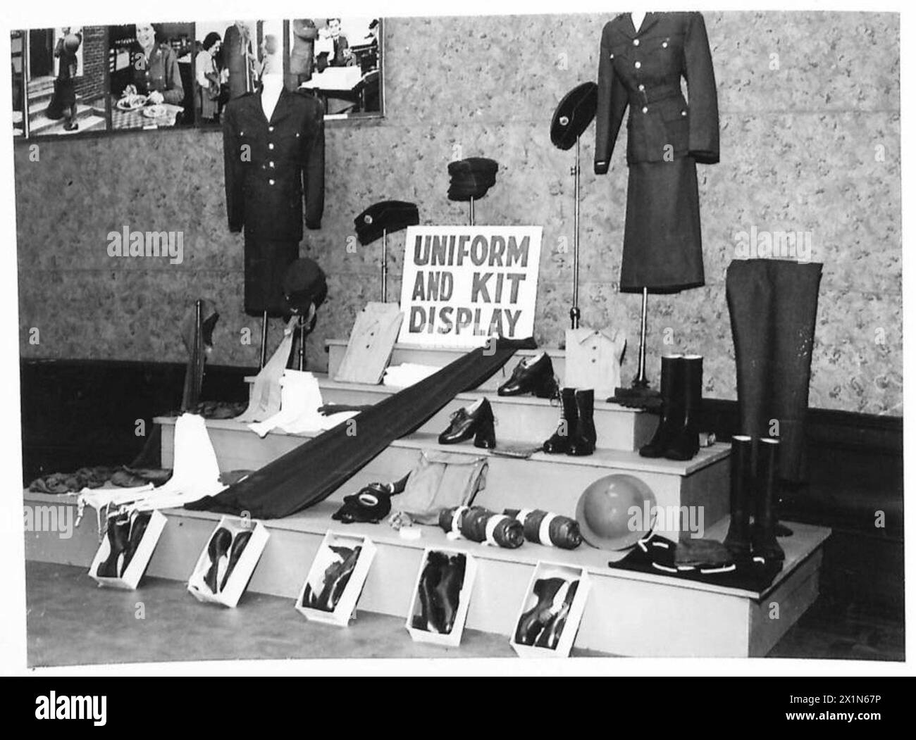 ATS EXHIBITION AT THE ROYAL SCOTTISH ACADEMY, EDINBURGH Uniform kit display , British Army