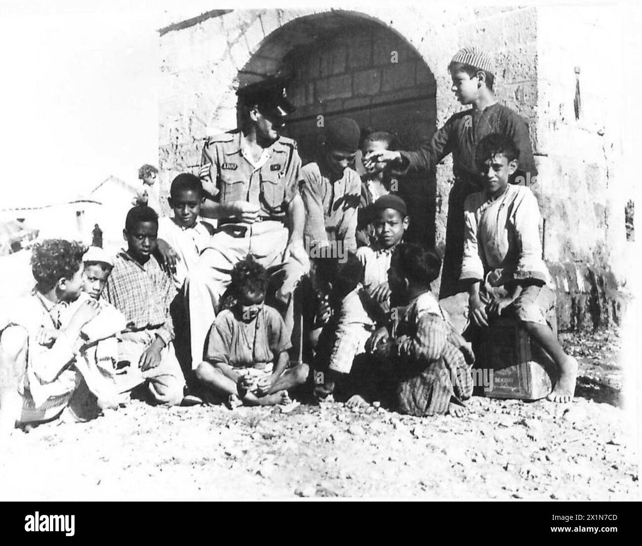 COUNTY SERIES THE PALESTINE POLICE - A sergeant of the Police chatting