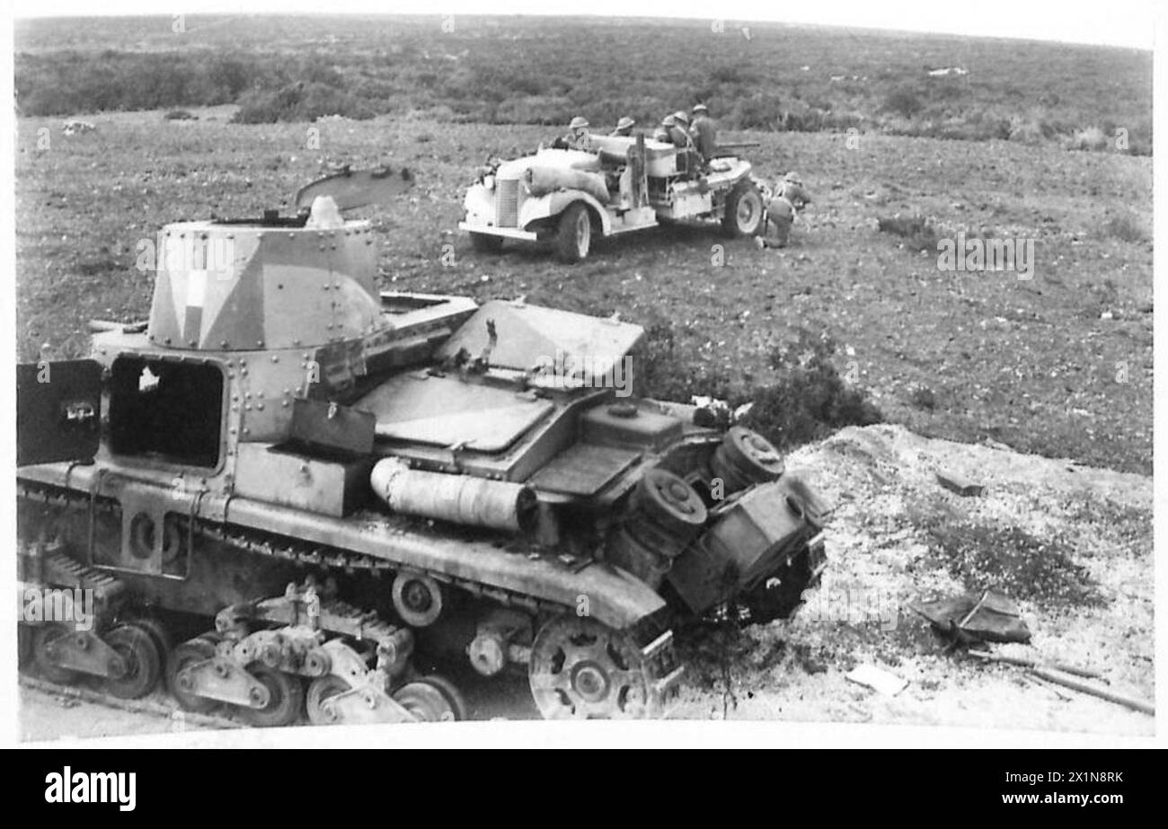 In the Giovanni Cirene area of the Western Desert, a British anti-tank ...