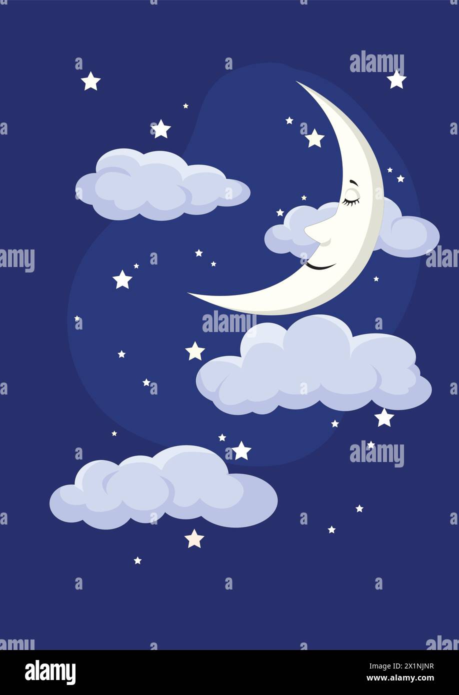 Moon and stars clipart hi-res stock photography and images - Alamy