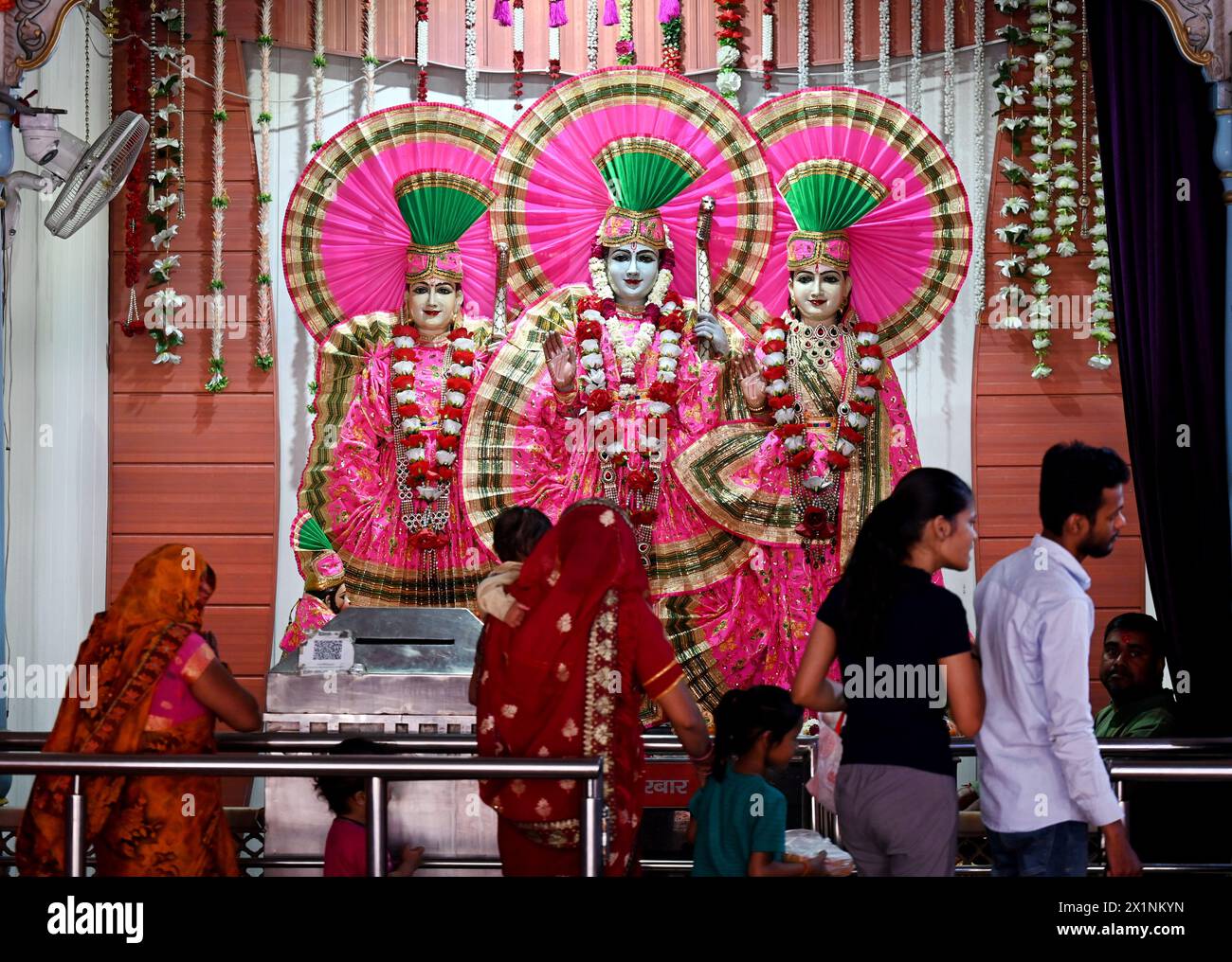Sunil Rama NOIDA, INDIA - APRIL 17: Devotees pray on the occasion of Rama Navami ...