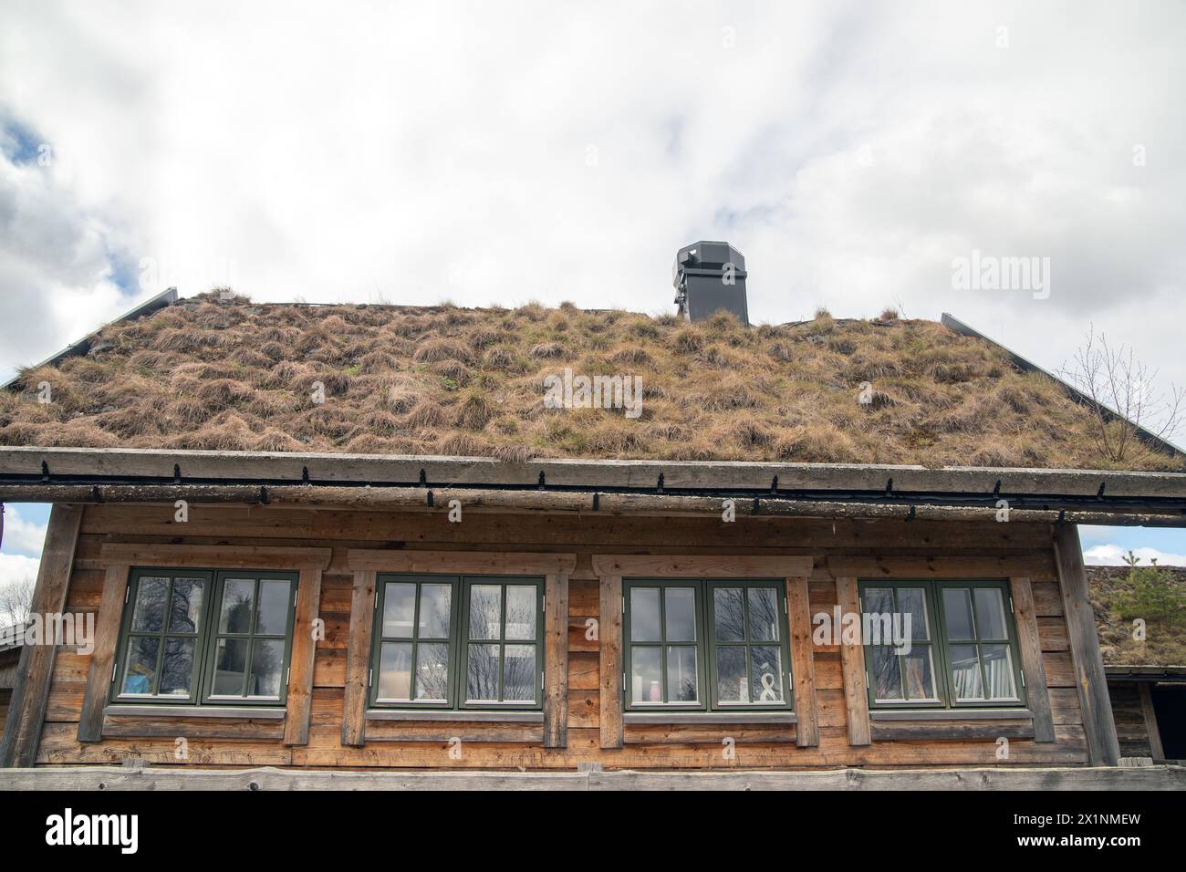 Gray house red roof hi-res stock photography and images - Alamy