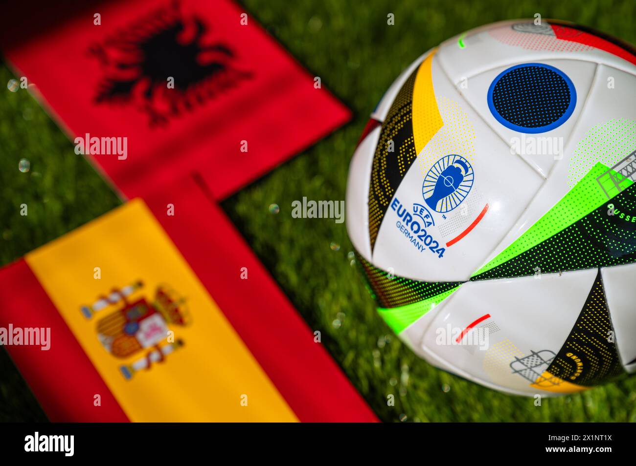 MUNICH, GERMANY, APRIL 17, 2024 Albania vs Spain, Euro 2024 Group B