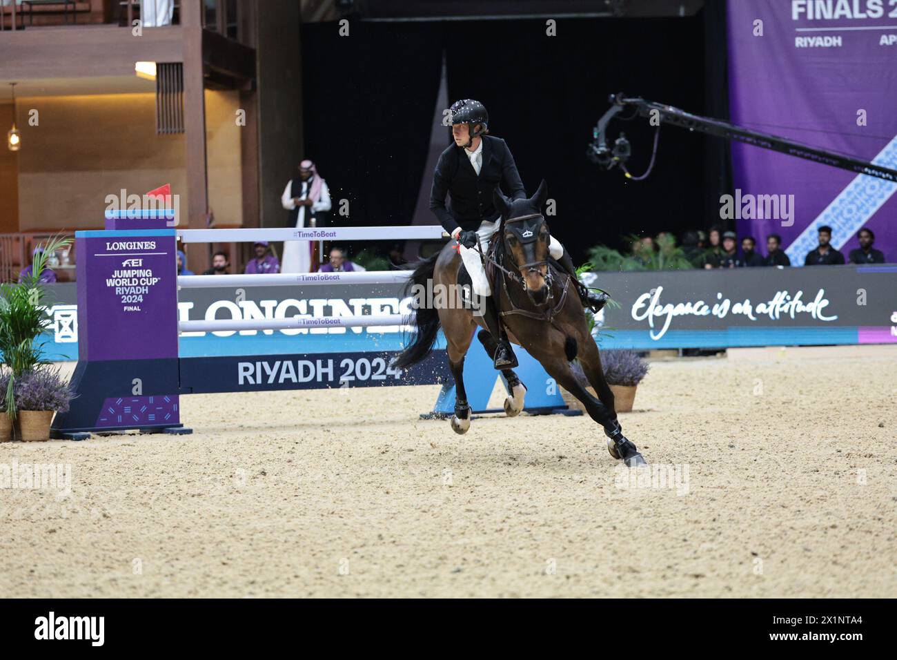 Zain Shady Samir of Egypt with London Eye during the Longines FEI ...
