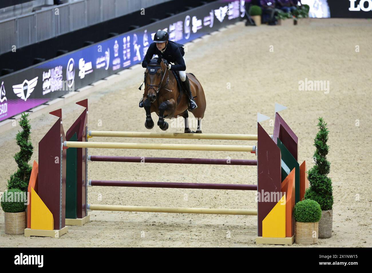 Max Kühner of Austria with EIC Up Too Jacco Blue during the Longines