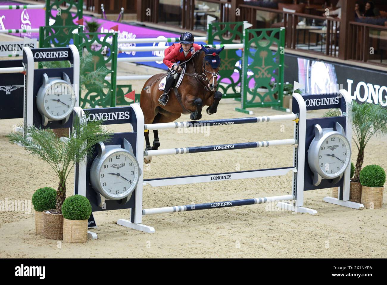 Skylar Wireman of the United States with Tornado during the Longines ...