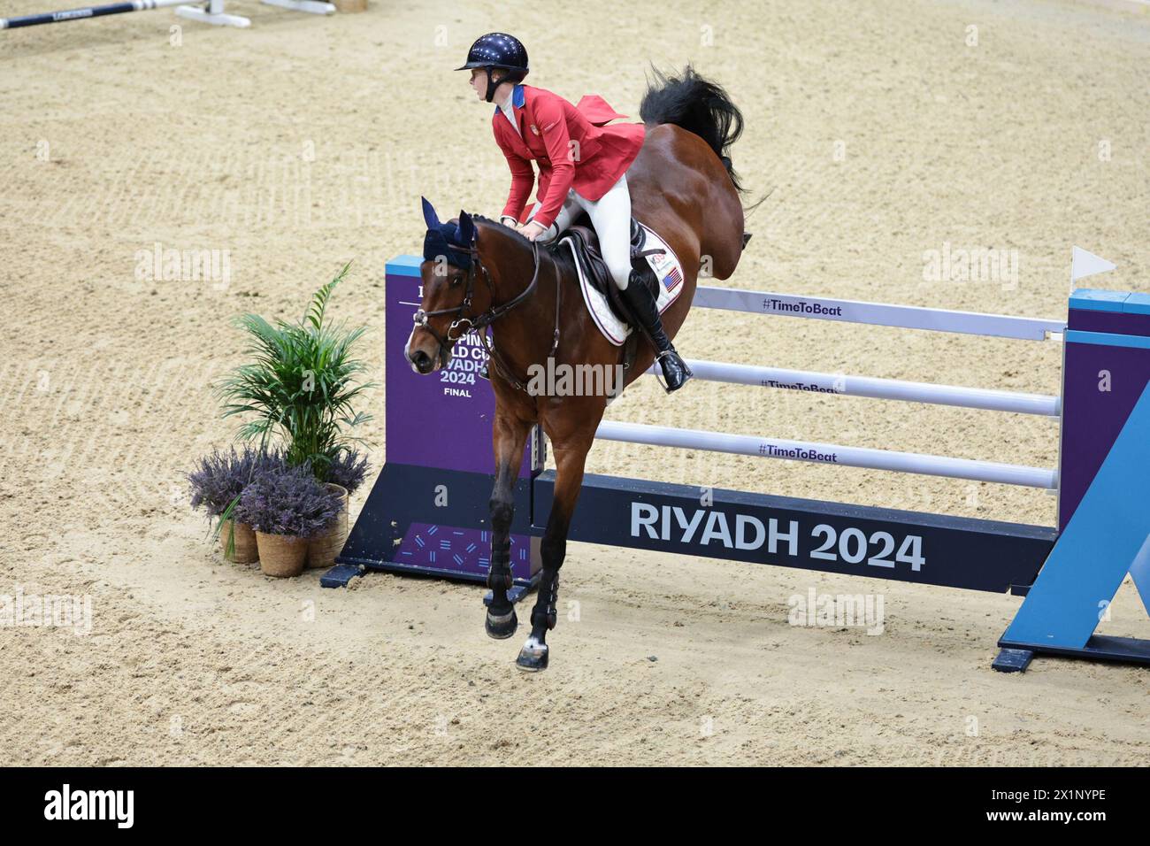 Skylar Wireman of the United States with Tornado during the Longines ...