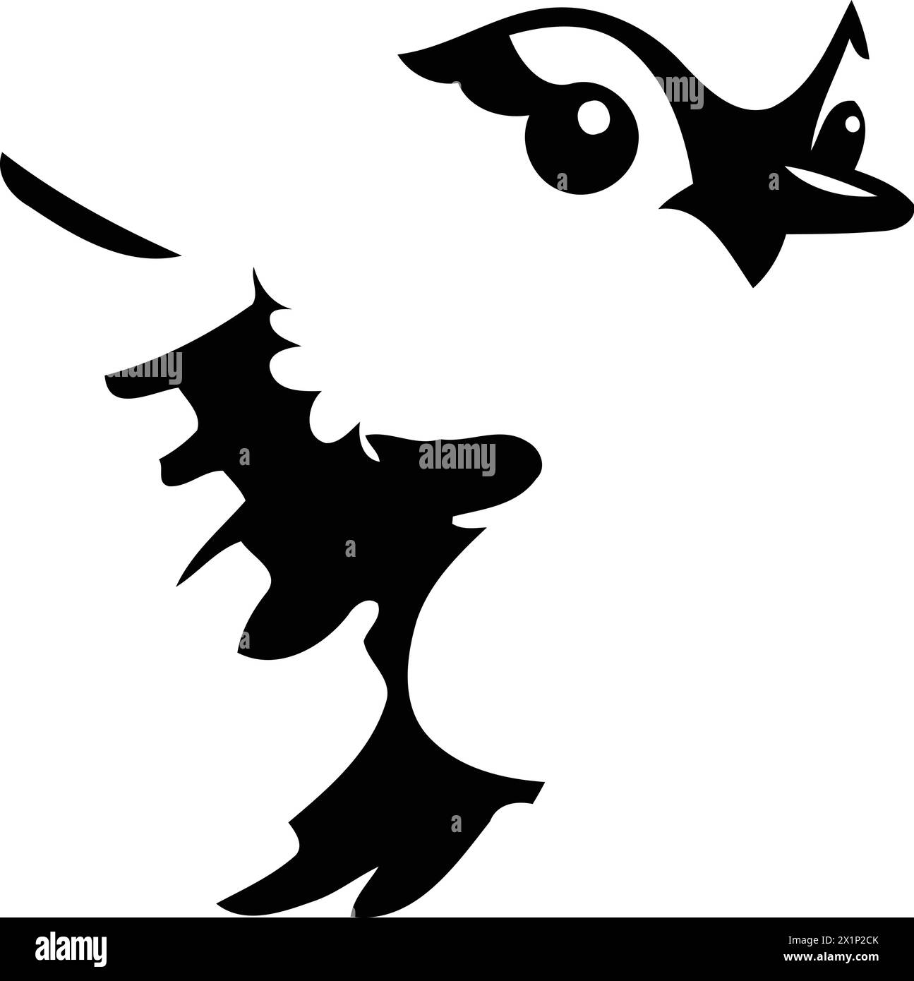 Cute blue bird cartoon vector Illustration isolated on a white