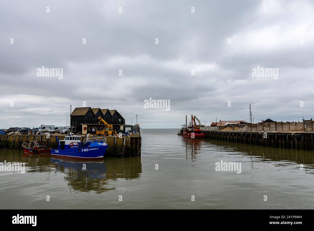 A general view of the harbour at Whitstable, Kent, England on Thursday 11th April 2024. (Photo: Mark Fletcher | MI News) Stock Photo