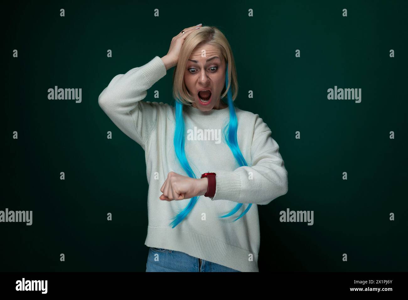 Shock surprise woman jaw dropping hi-res stock photography and images ...