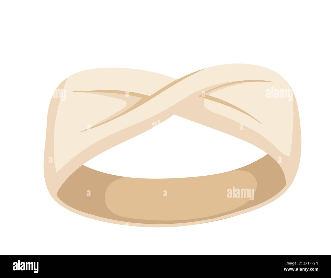 Beige color cloth fashionable headband vector illustration isolated on ...