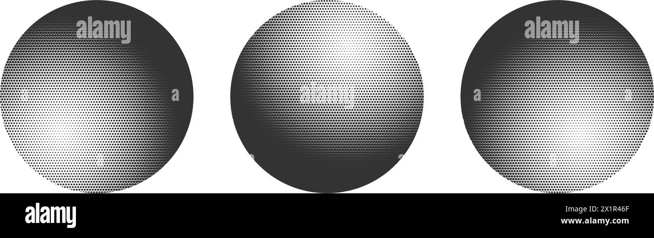 dotwork 3D Spheres. halftone background. Vector illustration Stock ...