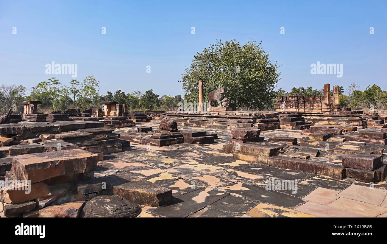 Ruin Temple View Varaha, Chandpur group of temples, Chandpur, Lalitpur, Uttar Pradesh, India. Stock Photo