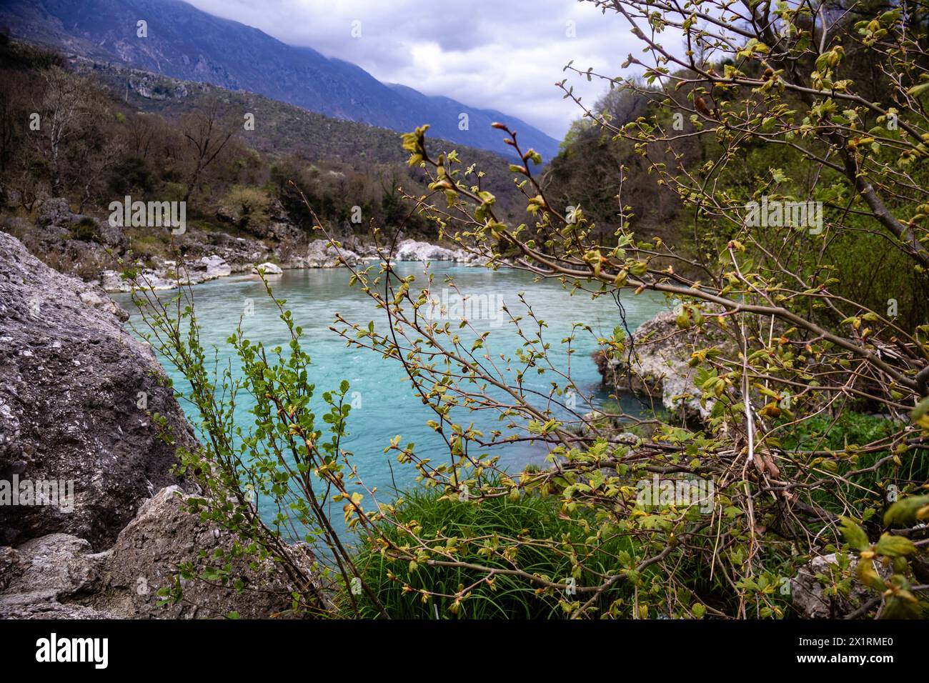 Riverside on south Albania Stock Photo