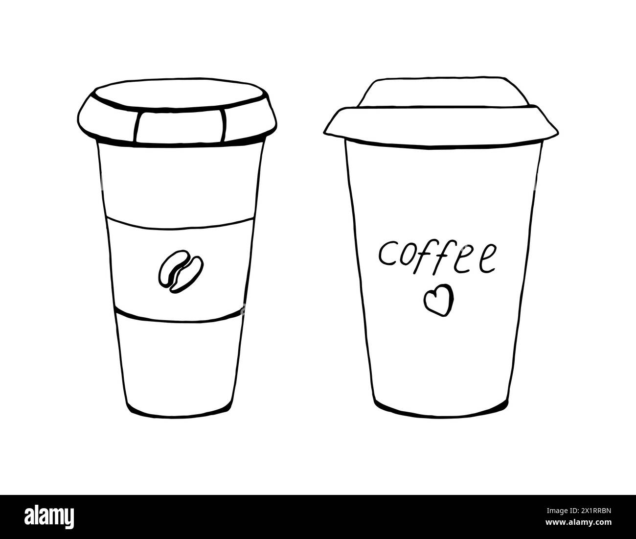 cup-coffee-set-illustration-design-line-vector-stock-photo-alamy