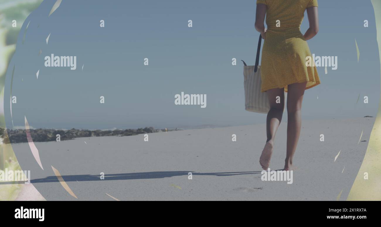 Woman walking barefoot street hi-res stock photography and images - Alamy