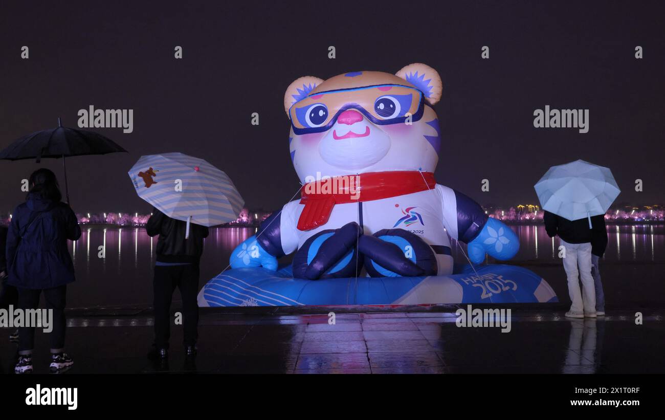 The tiger mascots Nini and Binbin for the 9th Asian Winter Games are ...