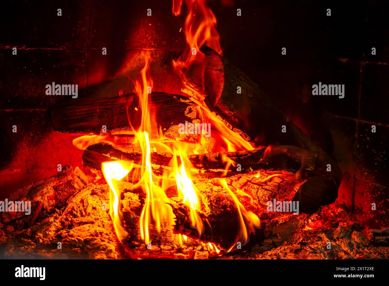 Close up glowing embers showcasing hi-res stock photography and images ...