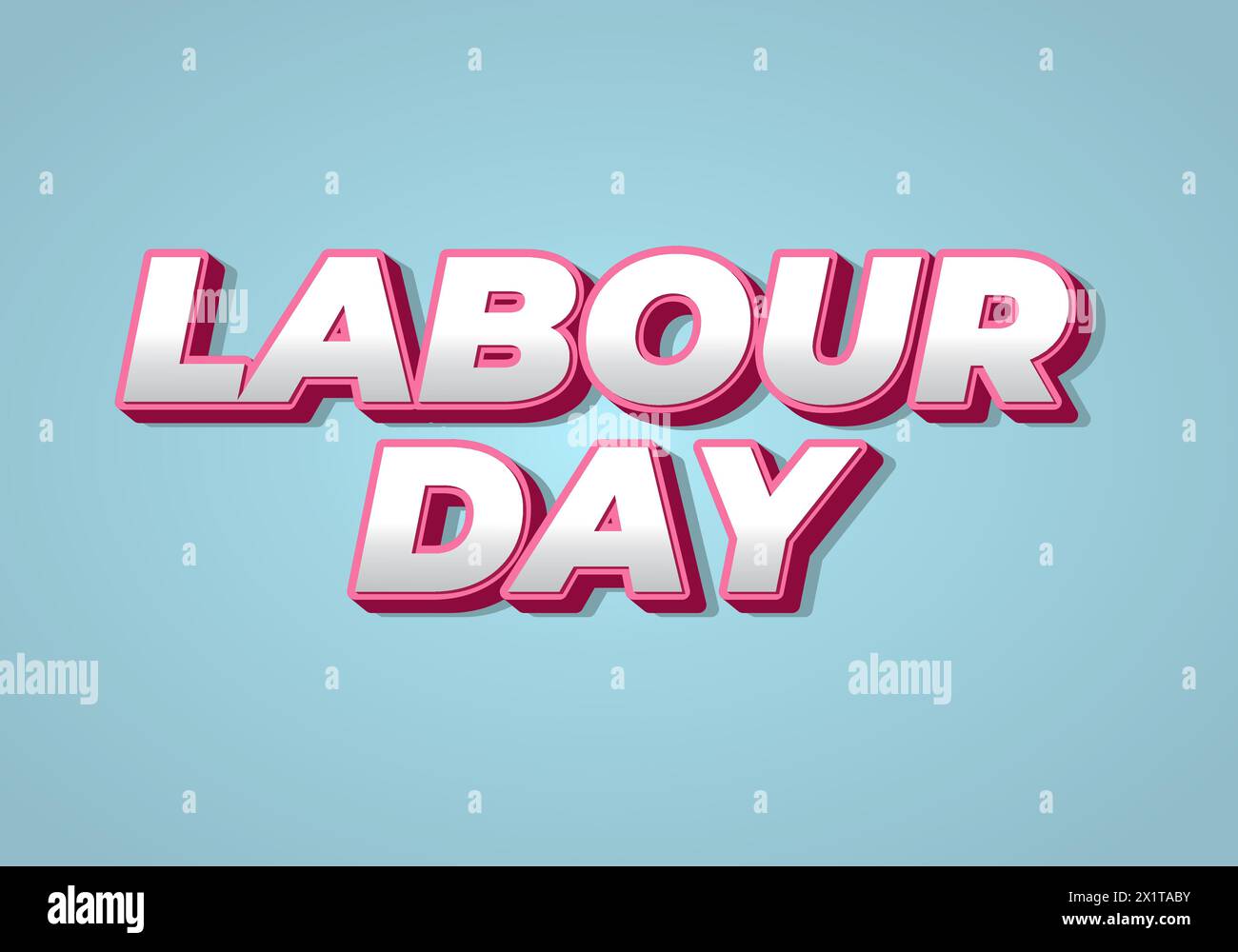 Labour day. Text effect design in eye catching colors and 3D look Stock ...