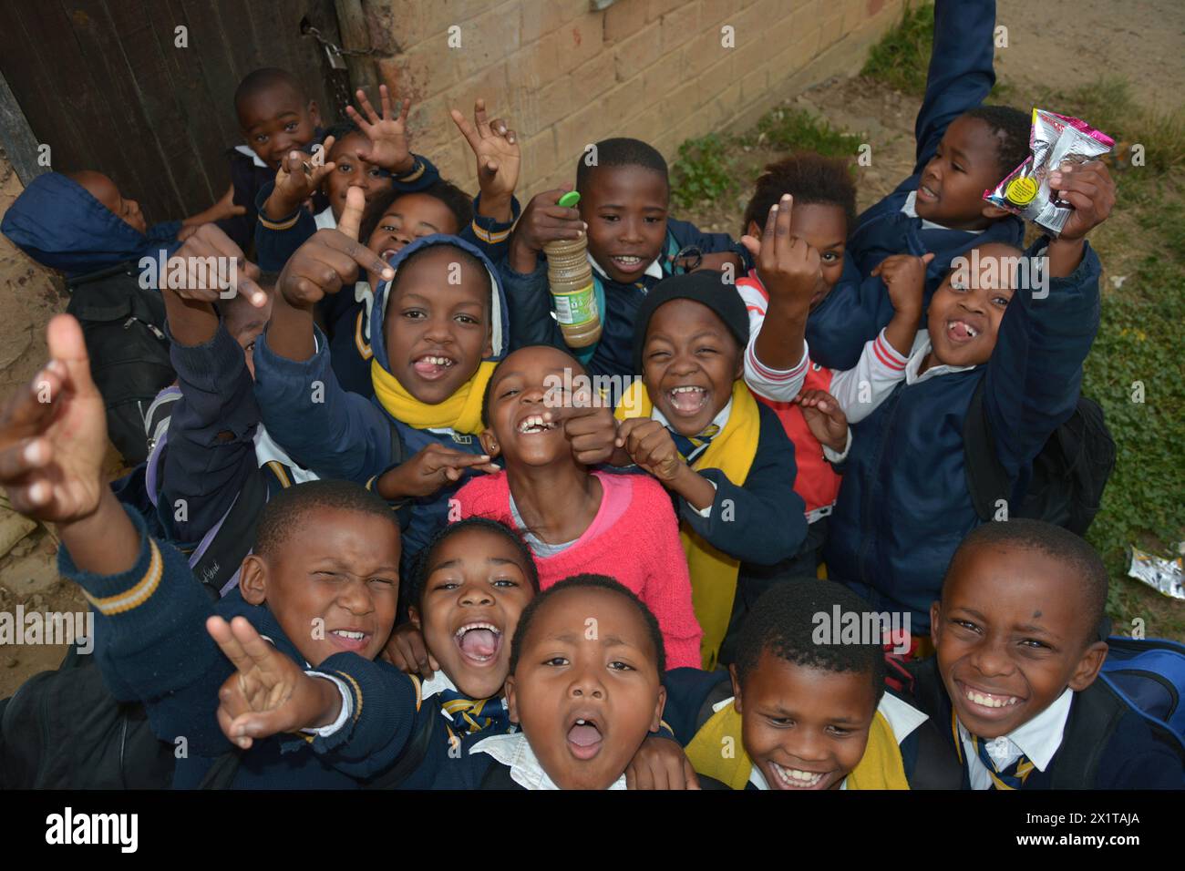 African Children in Community School Stock Photo